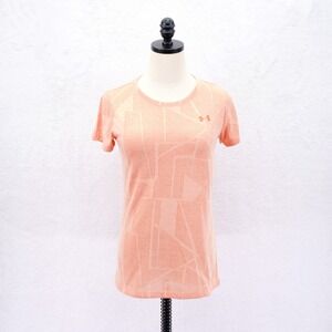 Under Loose Heatgear Pink XS Abstract Design Short Sleeve Seamless Melange Shirt